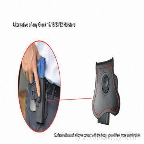 Polymer Paddle Gun Holster for Glock 17/19/23/32, Designed with Release Button